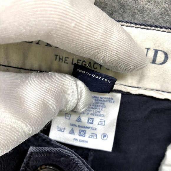 Lands' End Pleated Front Chino Shorts Mens Size 37 Navy Blue Legacy Chino Khaki - Picture 8 of 8